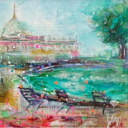 Peinture Jardin du Luxembourg par Solveiga | Tableau  Acrylique