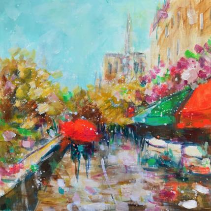 Peinture Beautiful day  par Solveiga | Tableau Impressionnisme Acrylique Architecture, Scènes de vie, Urbain