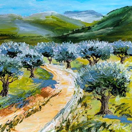 Peinture La route des vacances par Rey Ewa | Tableau Figuratif Acrylique Paysages
