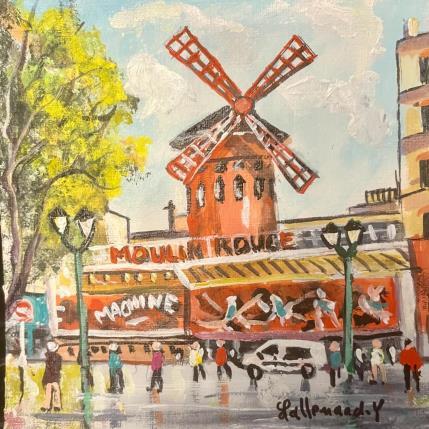 Gemälde Le moulin rouge von Lallemand Yves | Gemälde Figurativ Acryl Urban