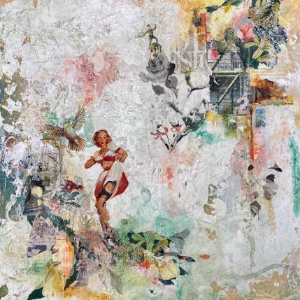 Painting Surprise Party by Bergeron Marie-Josée | Painting Surrealism Acrylic, Gluing, Oil