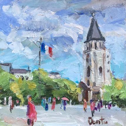 Peinture L’église Saint-Germain de Près  par Dontu Grigore | Tableau Figuratif Huile Urbain