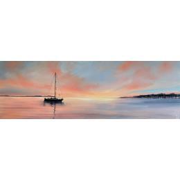 Peinture A la lisière du matin par Guillet Jerome | Tableau Figuratif Huile Paysages, Urbain