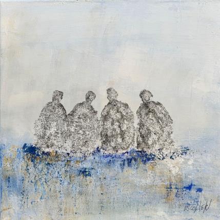 Peinture Au delà de l'horizon par Escolier Odile | Tableau Figuratif Acrylique Scènes de vie