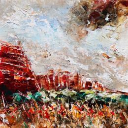 Painting Arizona Wind 1 by Reymond Pierre | Painting Figurative Oil Landscapes, Nature