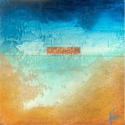 Peinture Abstraction 3201 par Hévin Christian | Tableau Abstrait Acrylique, Huile, Métal Minimaliste