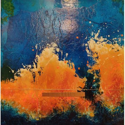 Peinture Abstraction 3180 par Hévin Christian | Tableau Abstrait Acrylique, Huile, Métal Minimaliste