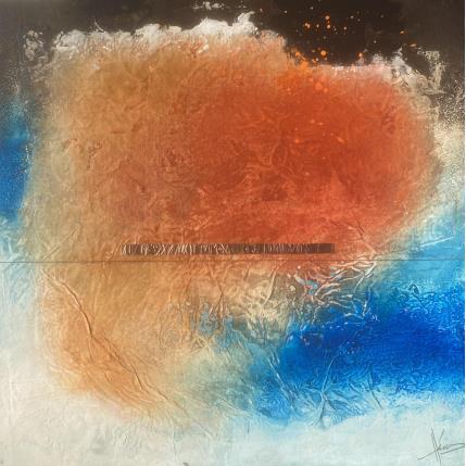 Peinture Abstraction3175 par Hévin Christian | Tableau Abstrait Acrylique, Huile, Métal Minimaliste