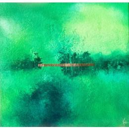 Gemälde Abstraction 3163 von Hévin Christian | Gemälde Abstrakt Acryl, Metall, Öl Minimalistisch