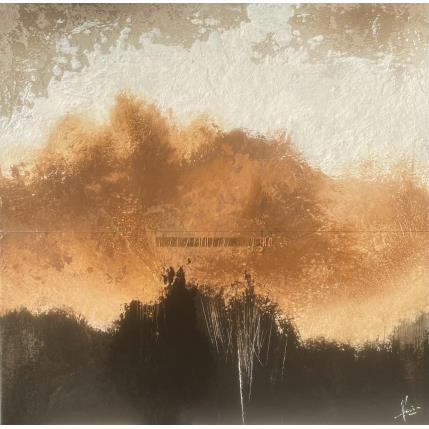 Peinture Abstraction 3167 par Hévin Christian | Tableau Abstrait Acrylique, Huile, Métal Minimaliste