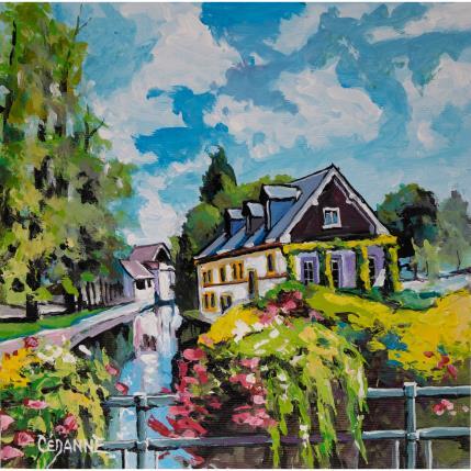 Peinture Vue bucolique de la Petite France, Strasbourg par Cédanne | Tableau Figuratif Huile Paysages