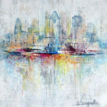 Peinture Dawn Over Waters par Coupette Steffi | Tableau Figuratif Acrylique Urbain
