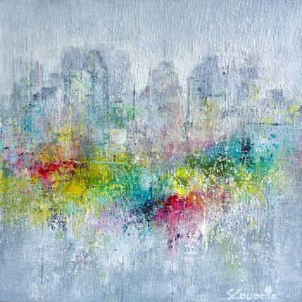 Peinture Distant Skyline par Coupette Steffi | Tableau Figuratif Acrylique Urbain