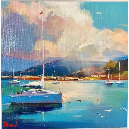 Peinture seagulls in eternal space par Bond Tetiana | Tableau Figuratif Huile