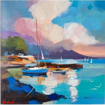 Peinture dawn over turquoise dreams par Bond Tetiana | Tableau Figuratif Huile