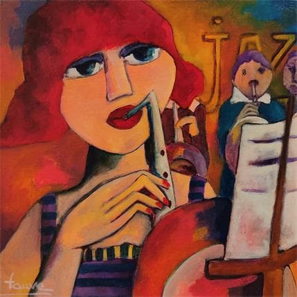 Peinture Les amis par Fauve | Tableau Figuratif Acrylique Scènes de vie