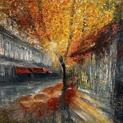 Painting Petit matin automnal à Paris by Levesque Emmanuelle | Painting  Oil