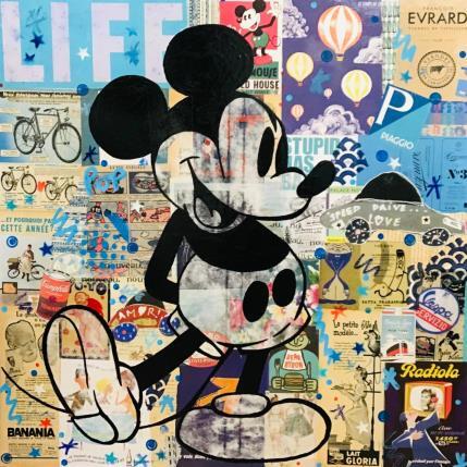 Peinture Mickey vintage par Kikayou | Tableau Pop-art Acrylique, Collage, Graffiti Icones Pop