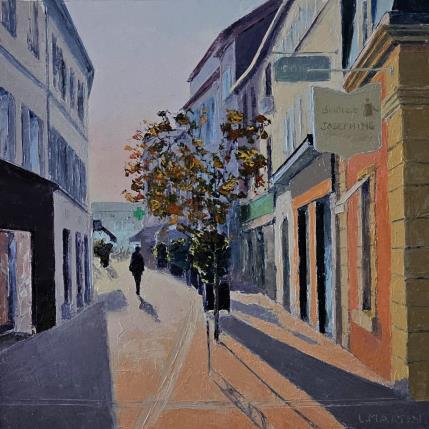Peinture Rueil, rue Paul Vaillant Couturier par Martin Laurent | Tableau Figuratif Huile Scènes de vie, Urbain