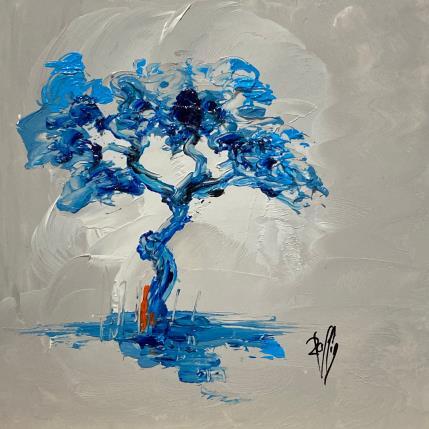 Painting L'arbre bleu by Raffin Christian | Painting Figurative Oil Nature