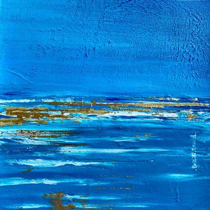 Peinture Hello summer par Dravet Brigitte | Tableau Abstrait Acrylique Minimaliste