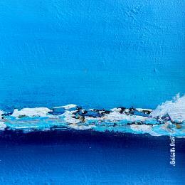 Peinture Horizon bleu par Dravet Brigitte | Tableau Abstrait Acrylique Marine
