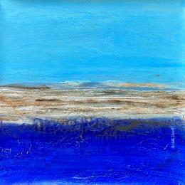 Peinture Ocean sounds par Dravet Brigitte | Tableau Abstrait Acrylique Marine, Minimaliste, Paysages