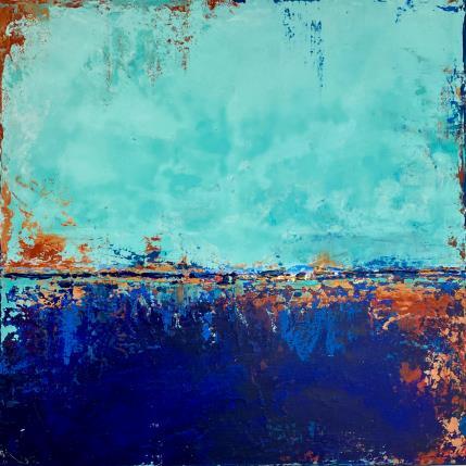 Peinture Blue energy par Dravet Brigitte | Tableau Abstrait Acrylique Minimaliste