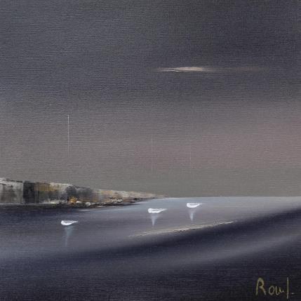 Peinture Horizon marin 70 par Roussel Marie-Ange et Fanny | Tableau Figuratif Huile Marine, Minimaliste