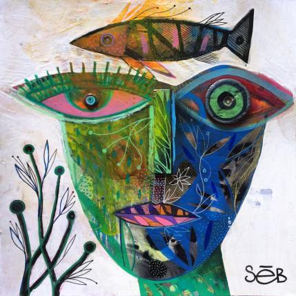Peinture Omama'O par Seb | Tableau Art Singulier Acrylique Animaux, Nature, Portraits