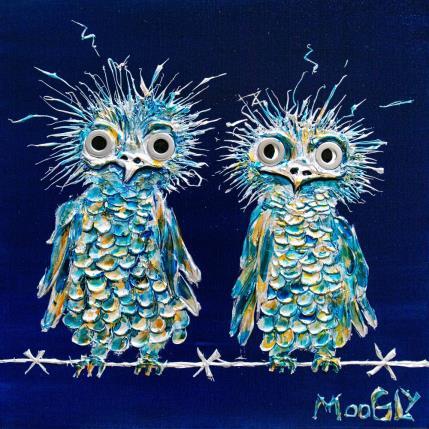 Peinture Embrasse-mus par Moogly | Tableau Art Singulier Acrylique, Pigments, Résine Animaux