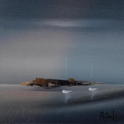 Gemälde Douce quiétude 71 von Roussel Marie-Ange et Fanny | Gemälde Figurativ Öl Marine, Minimalistisch