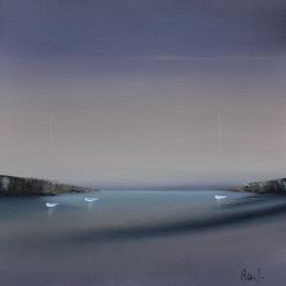 Peinture Plénitude 71 par Roussel Marie-Ange et Fanny | Tableau Figuratif Huile Marine, Minimaliste