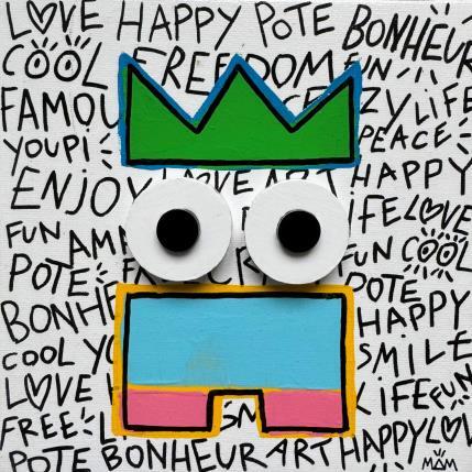 Painting COOL POTE by Mam | Painting Pop-art Acrylic Minimalist, Pop icons, Portrait