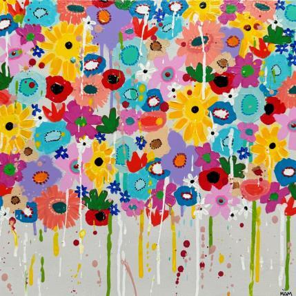 Painting CHAMP FLEURI by Mam | Painting Pop-art Acrylic Nature, Pop icons