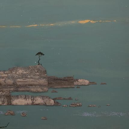 Peinture Côte à côte par Lemonnier  | Tableau Matiérisme Acrylique, Zinc Paysages