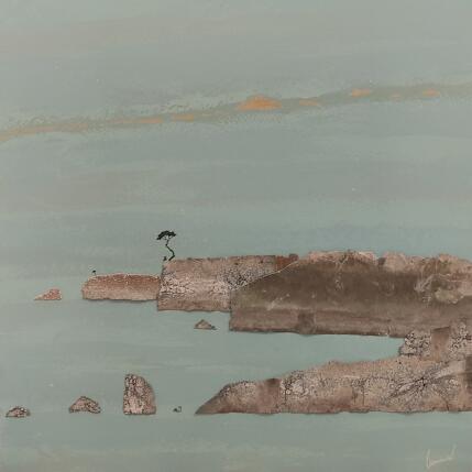 Gemälde Océan turquoise von Lemonnier  | Gemälde Materialismus Acryl, Zinc Landschaften