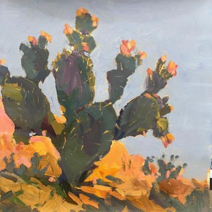 Painting Desert Prickly Pear by Carrillo Cindy  | Painting Figurative Oil Landscapes