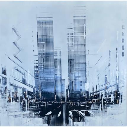 Painting Street Life by Rey Julien | Painting Figurative Gold leaf