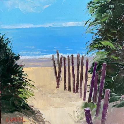 Peinture Dans les dunes par Clavel Pier-Marion | Tableau Impressionnisme Bois, Huile Paysages