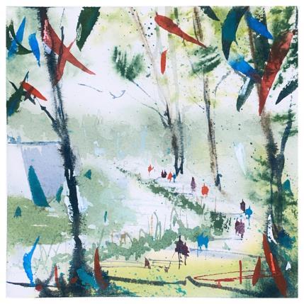 Peinture Le parc de la citadelle par Bailly Kévin  | Tableau Figuratif Aquarelle, Encre Architecture, Urbain