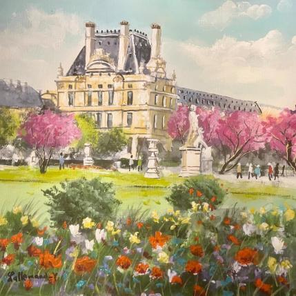 Peinture Les tuilerie au printemps par Lallemand Yves | Tableau Figuratif Acrylique Urbain