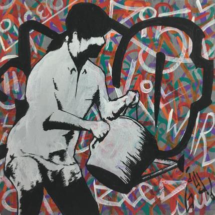 Peinture red light par Di Vicino Gaudio Alessandro | Tableau Street Art Acrylique, Graffiti scènes de vie