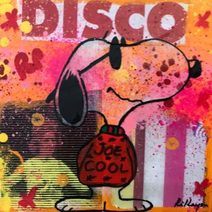 Peinture Snoopy disco par Kikayou | Tableau Pop-art Acrylique, Collage, Graffiti Icones Pop