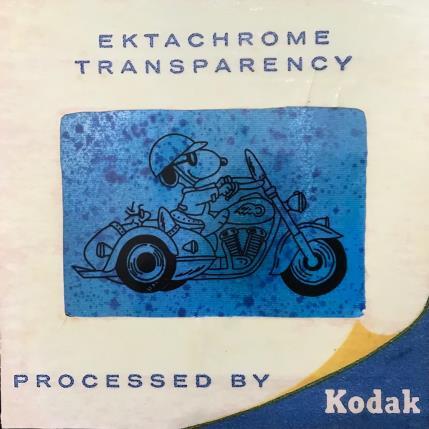 Peinture Snoopy harley diapo par Kikayou | Tableau Pop-art Acrylique, Collage, Graffiti Icones Pop