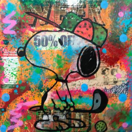 Peinture Snoopy golf par Kikayou | Tableau Pop-art Acrylique, Collage, Graffiti Icones Pop
