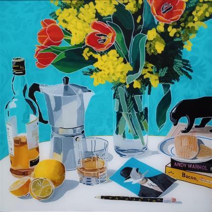 Painting René allait-il les rejoindre en cette fin d'hiver by Auriol Philippe | Painting Figurative Acrylic, Plexiglass, Posca Still-life