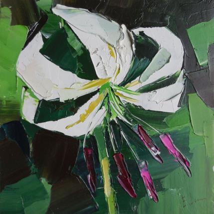 Peinture Blooming lily par Lunetskaya Elena | Tableau Figuratif Huile