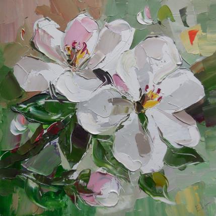 Peinture Apple blossoms par Lunetskaya Elena | Tableau Figuratif Huile