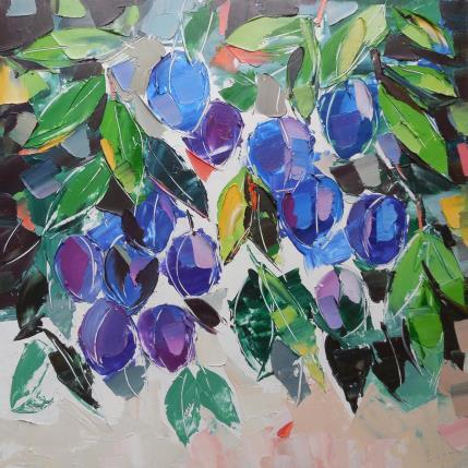 Peinture Blue plums par Lunetskaya Elena | Tableau Figuratif Huile